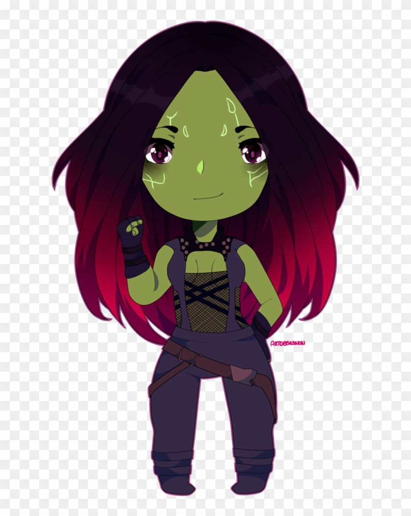 Chibi Speedpaint By Adorablemangolover - Dibujo Animado Gamora Clipart #1600117