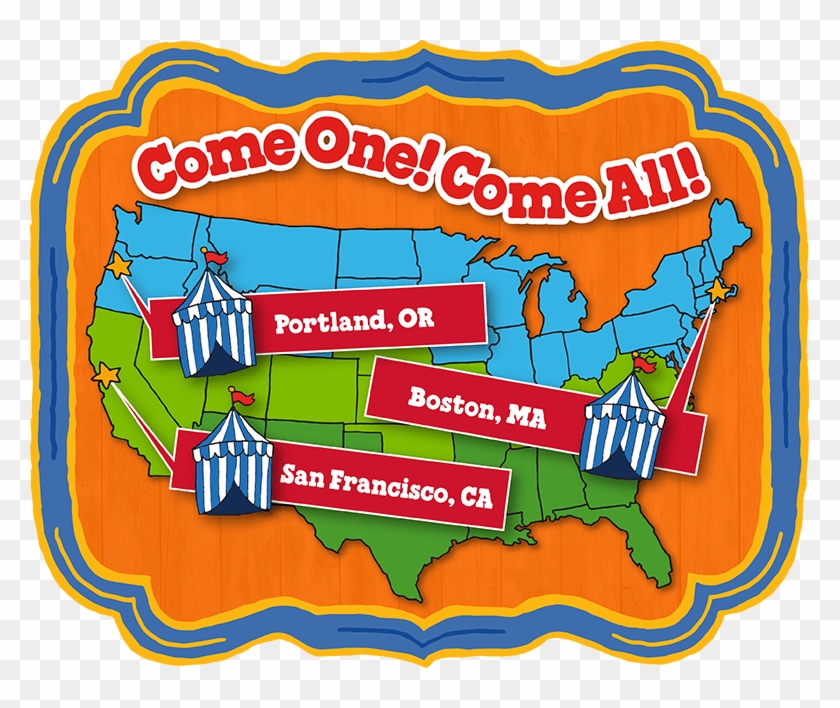 Carnival Tour Map 2 - Ben & Jerry's Circus Mobile Clipart #1600649