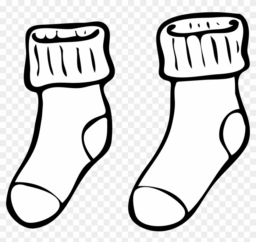 Graphic Transparent Library Architetto Calzettoni Big - Socks Clipart Black And White - Png Download #1601125