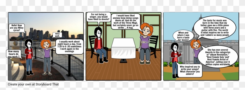 Interview A Miley Cyrus - Cartoon Clipart