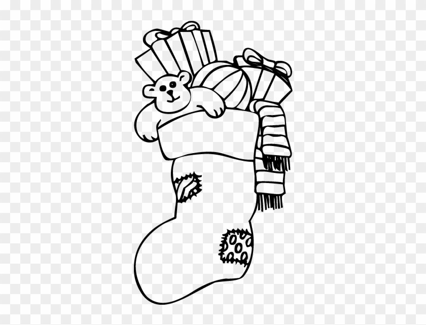 Christmas Stocking - Coloring Pages Clipart #1601287