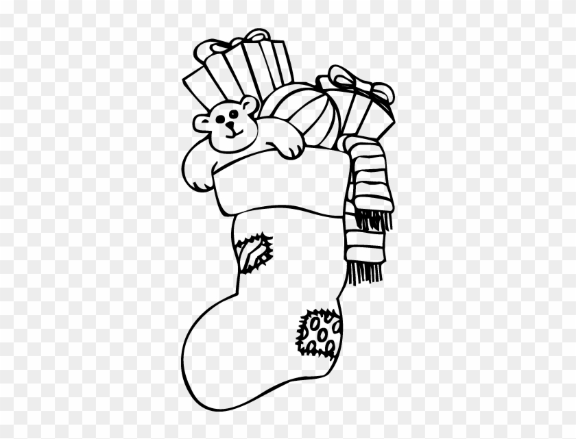 Christmas Stocking - Coloring Pages Clipart