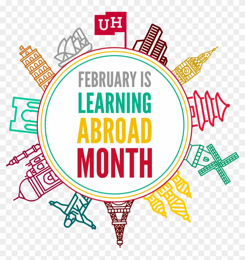 February Is Learning Abroad Month - Circle Clipart #1601837