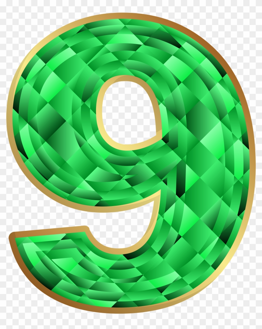 Emerald Number Nine Png Clip Art Image - Circle Transparent Png
