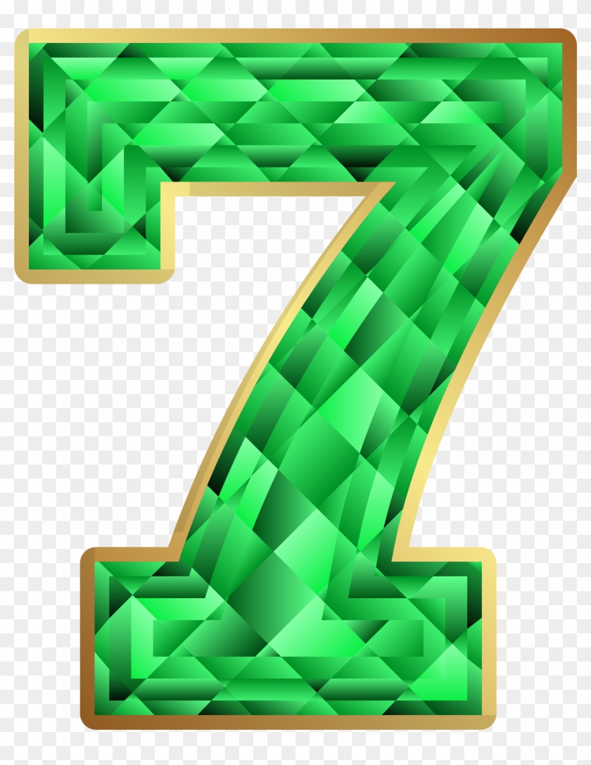 Emerald Number Seven Png Clip Art Image - Emerald Clipart Transparent Png