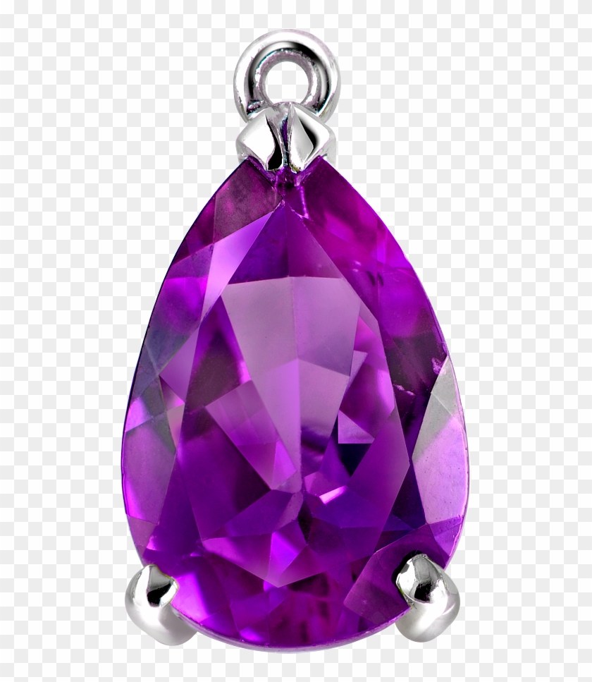 Amethyst Tear Drop - Locket Clipart