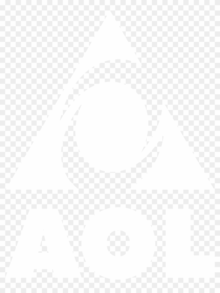 Aol Logo Black And Ahite - Twitter White Bird Logo Clipart #1602625
