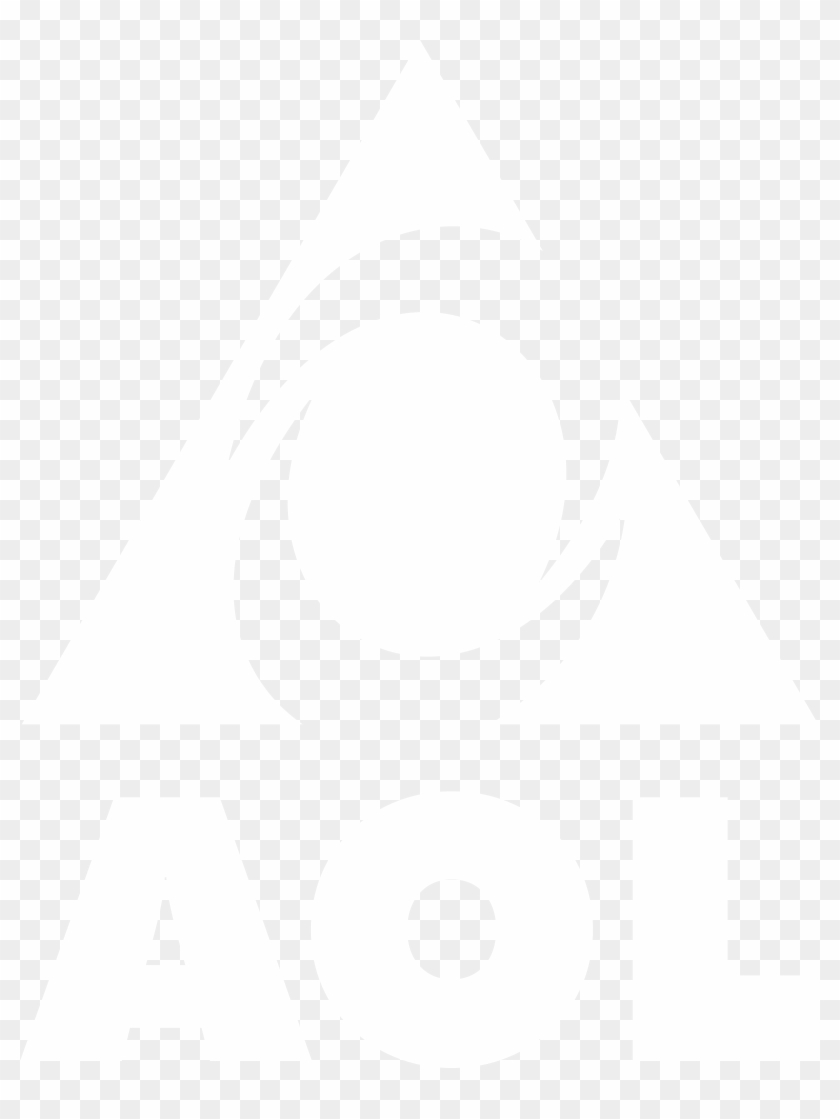 Aol Logo Black And Ahite - Twitter White Bird Logo Clipart
