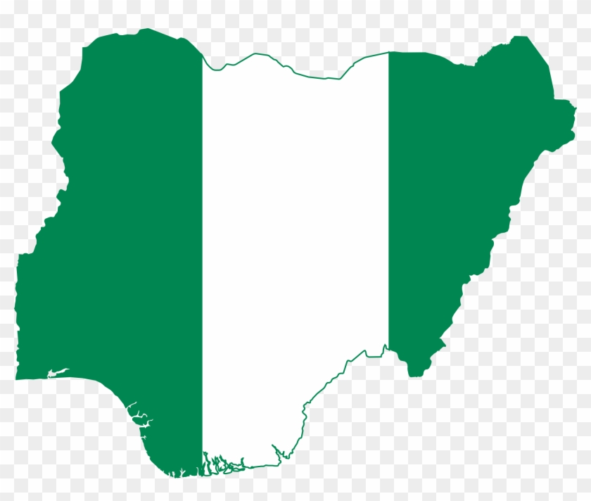 Flag Of Nigeria Blank Map National Flag - Nigeria Flag In Country Clipart #1602659