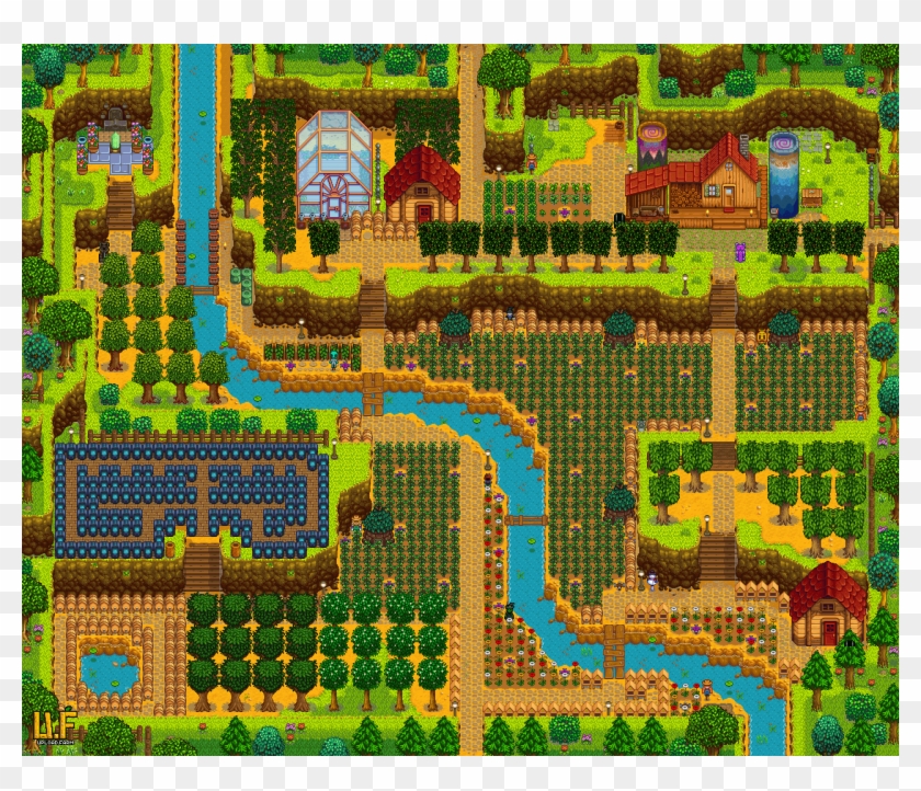 I Think My Farm Might Be Finished Summer Year 3 Stardewvalley - Hill Top Farm Stardew Valley Clipart