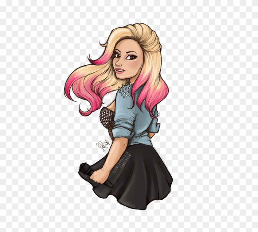 Png Desenho Demi Lovato E Png Texto - Demi Lovato Drawing Cartoon Clipart