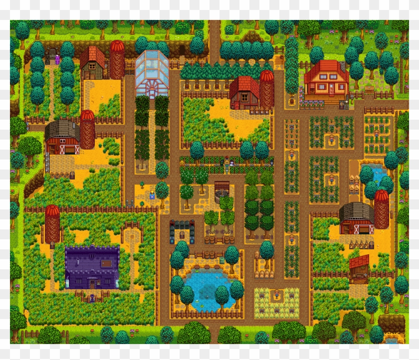 Games Like Stardew Valley - Beautiful Stardew Valley Farm Layout Clipart #1602974