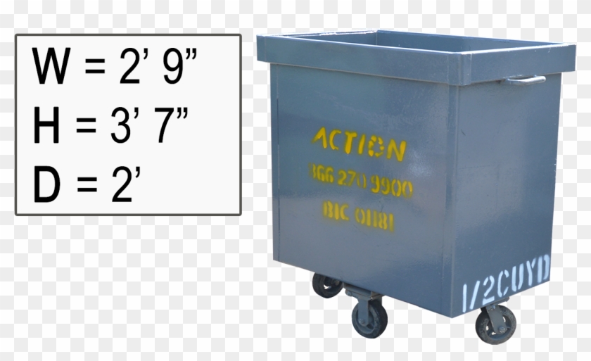 1/2 Yard A-frame Container - 1 2 Yard Container Clipart #1603034