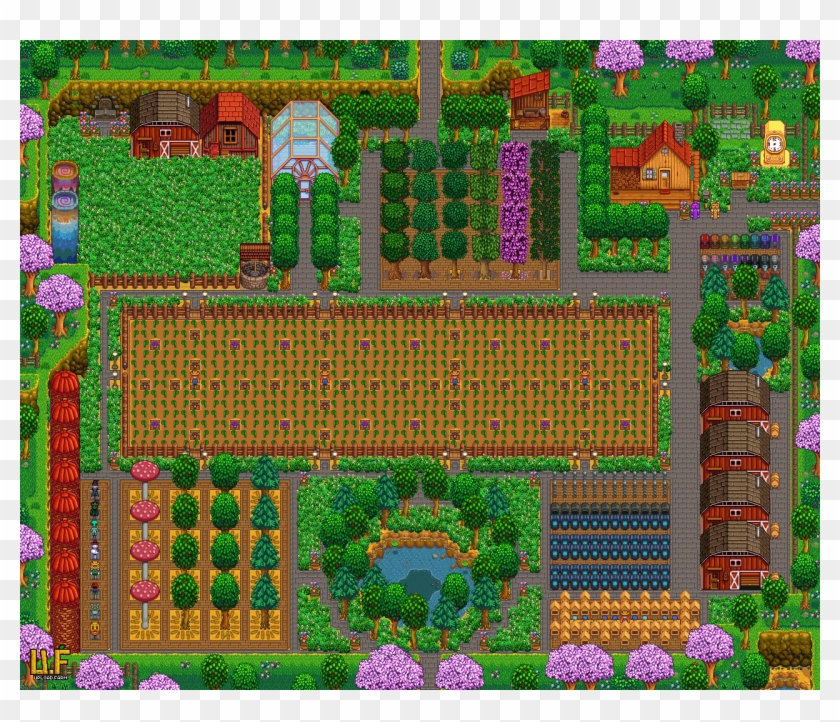 Delmona - Stardew Valley Standard Farm Layout Clipart #1603119