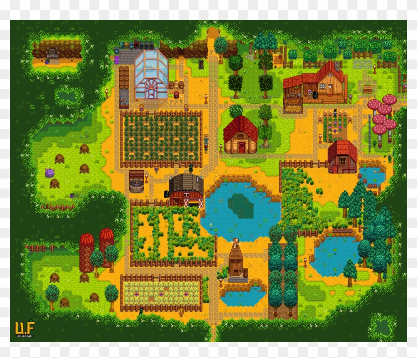 Got Super Lucky With The Position Of - Stardew Valley Forest Farm Layout Clipart