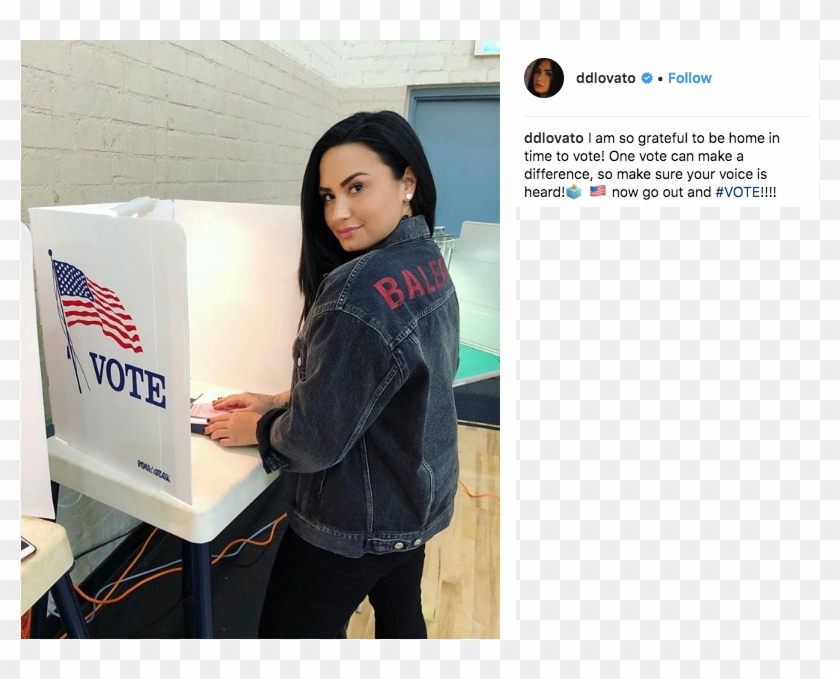 Demi Lovato Returned To Instagram For The First Time - Demi Lovato Vote 2018 Clipart #1603278