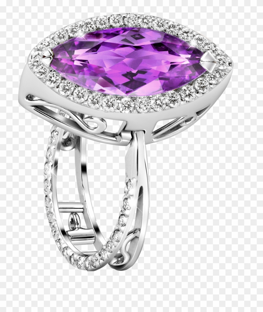 Amethyst Convertible Ring - Pre-engagement Ring Clipart #1603431