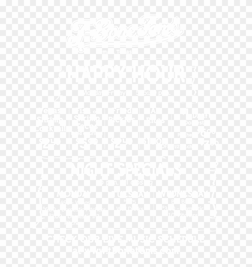 T Bone Toms Happy Hour Menu Clipart #1603695