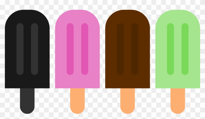 Minimalist Popsicle Vector Icons Png - Ice Cream Popsicle Clipart Transparent Png #1604243