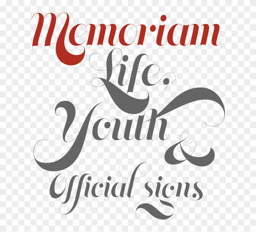 Myfonts Rising Stars May Memoriam Sample - Script Magazine Font Clipart