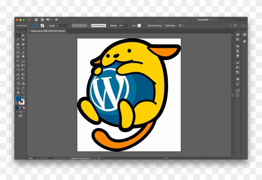 Exporting Svgs With Illustrator - Wordpress Wapuu Clipart