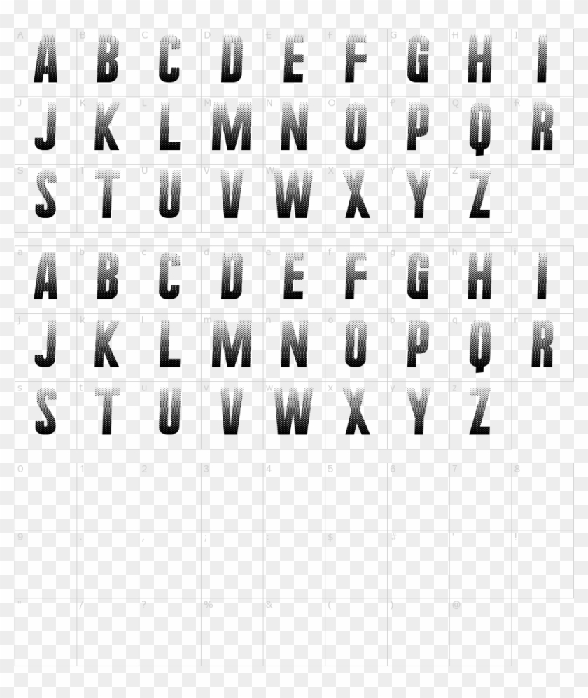 Font Characters - Monochrome Clipart