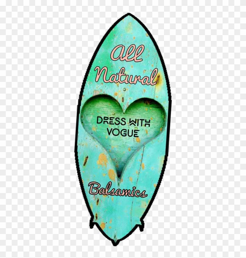 Surfboard "all Natural" - Heart Clipart