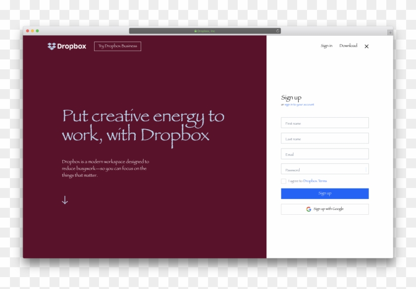 Straight From Twitter - Dropbox Homepage Redesign Clipart #1605789