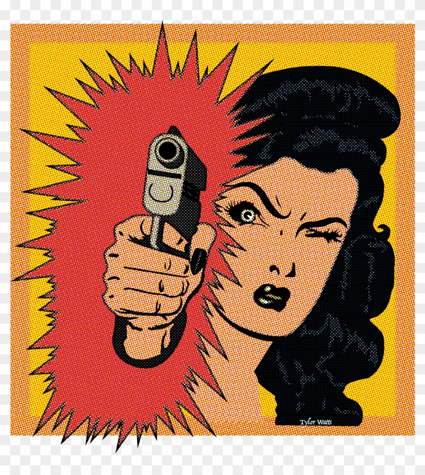 Vector Halftone Old Comic - Vintage Comic Women Art Clipart