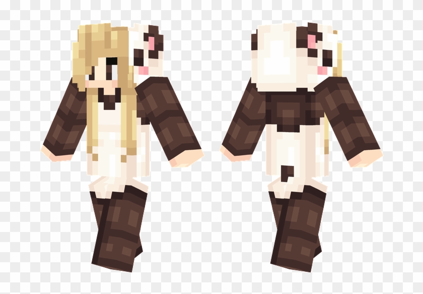 Panda Onesie Minecraft Skins Onesie, Minecraft Skins - Minecraft Panda Onesie Skin Girl Clipart #1607289