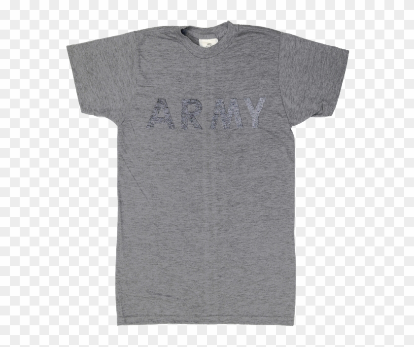 Us Army T-shirt With Reflective Army Emblem, Gray - Us Army T Shirts Clipart