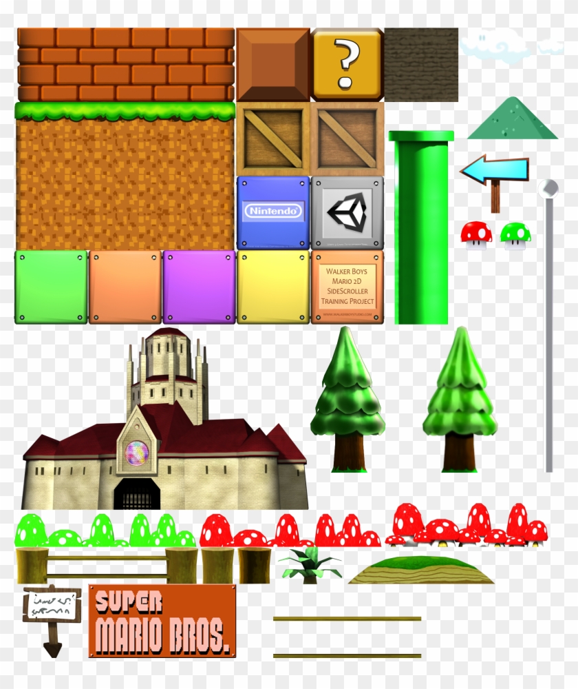 Mario Sprite Sheet - 2d Mario Assets Clipart