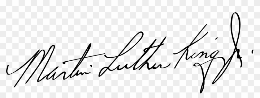 Martin Luther King Jr Signature2 - Firma De Martin Luther King Clipart