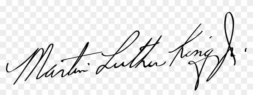 Martin Luther King Jr Signature2 - Firma De Martin Luther King Clipart #1607853