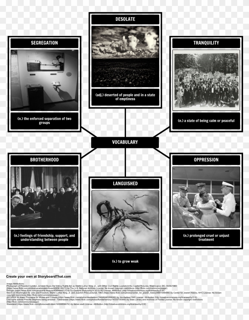 I Have A Dream Vocabulary - Catch Martin Luther King's Dream In A Graphic Organizer Clipart #1608344