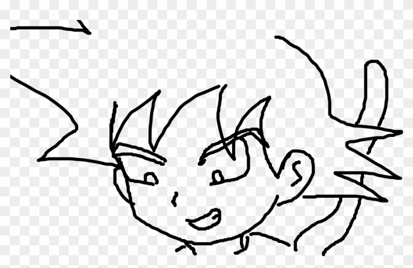 Kid Goku , Png Download - Line Art Clipart #1608421