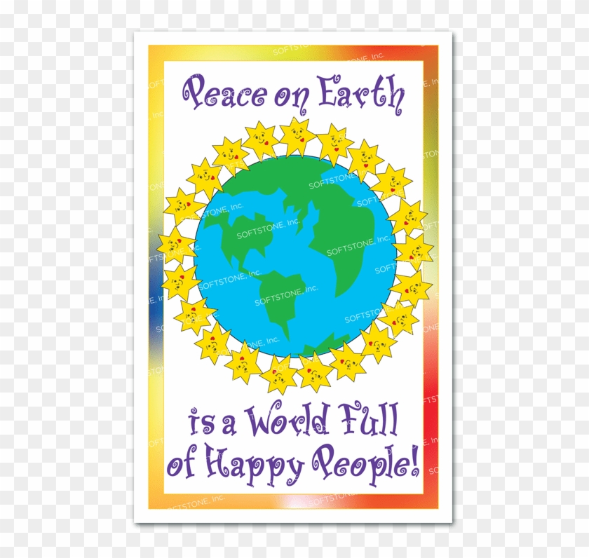 Theme Poster Peace On Earth Is A World Full Of Happy - Poster On Peace On Earth Clipart