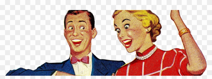 Header Image, Two People Smiling - Cartoon Clipart
