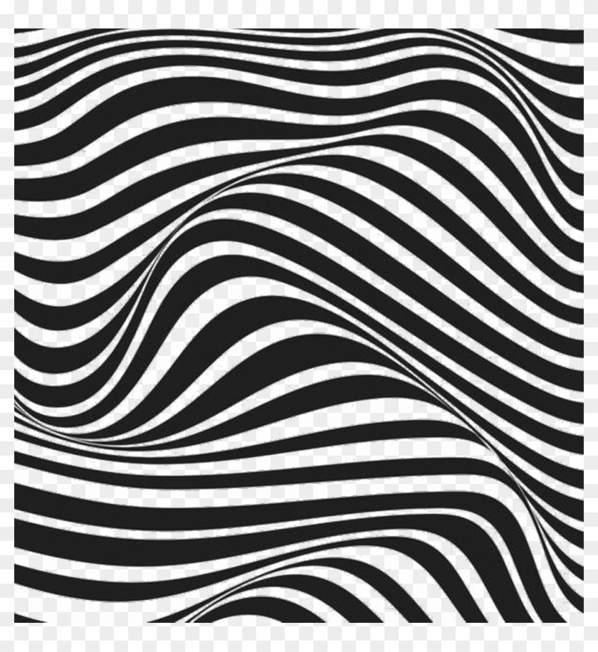 #ftestickers #4trueartists #black #lines #stripes #background - Black White Wave Pattern Clipart #1610010