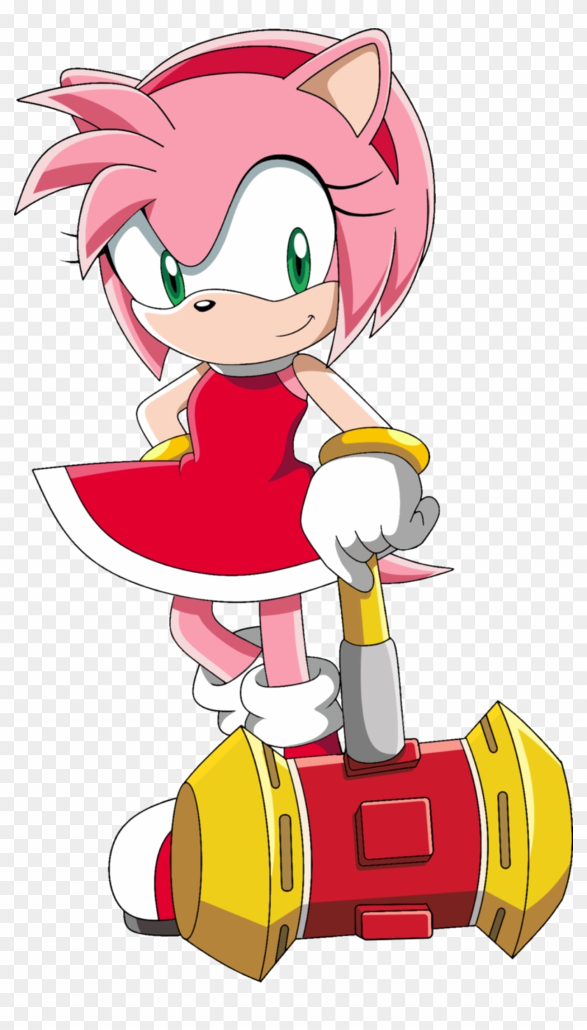Amy Rose - Sonic X Amy Hammer Clipart