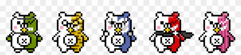 [ndrv3] Monokuma Kids Pixel Sprites - Monokuma Kids Clipart
