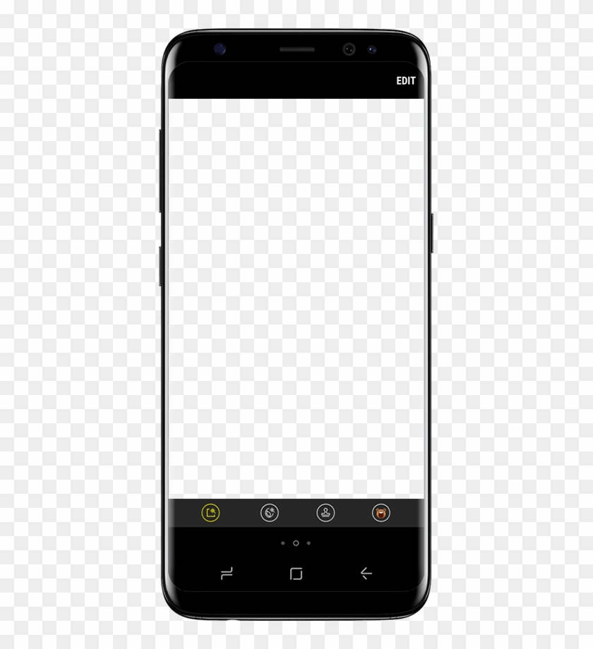 Image Of Galaxy S8 With Empty Screen - Phone Camera Screen Transparent Clipart #1610528