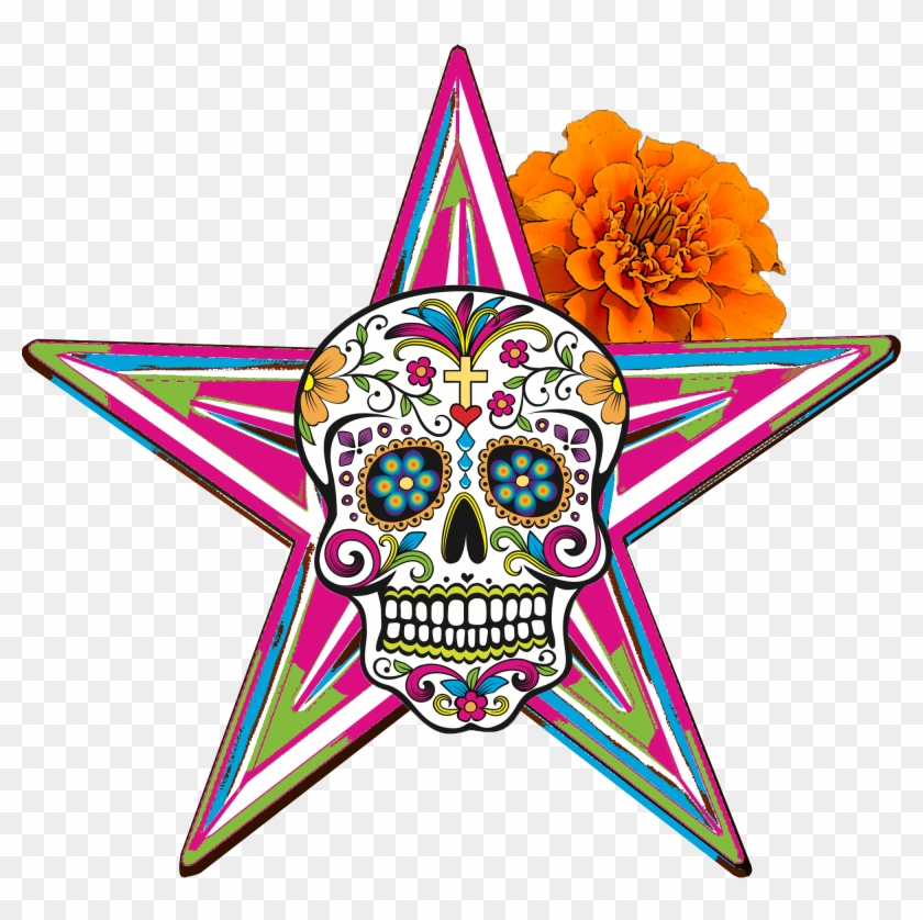 Barnstar Día De Los Muertos - Day Of The Dead Coco Skull Clipart #1610627
