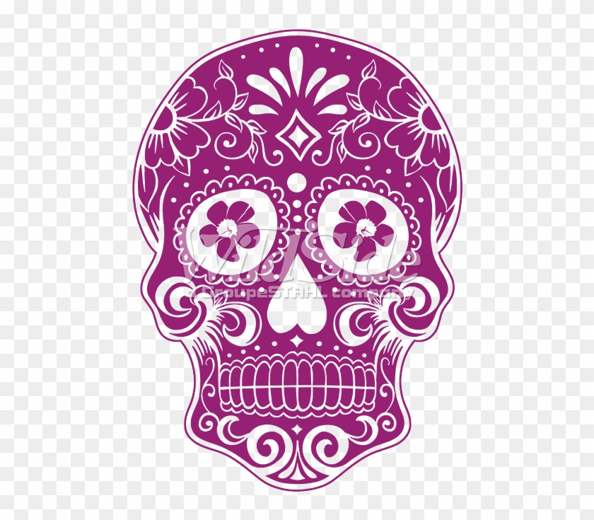 Pink Day Of The Dead Skull - Day Of The Dead Pink Clipart
