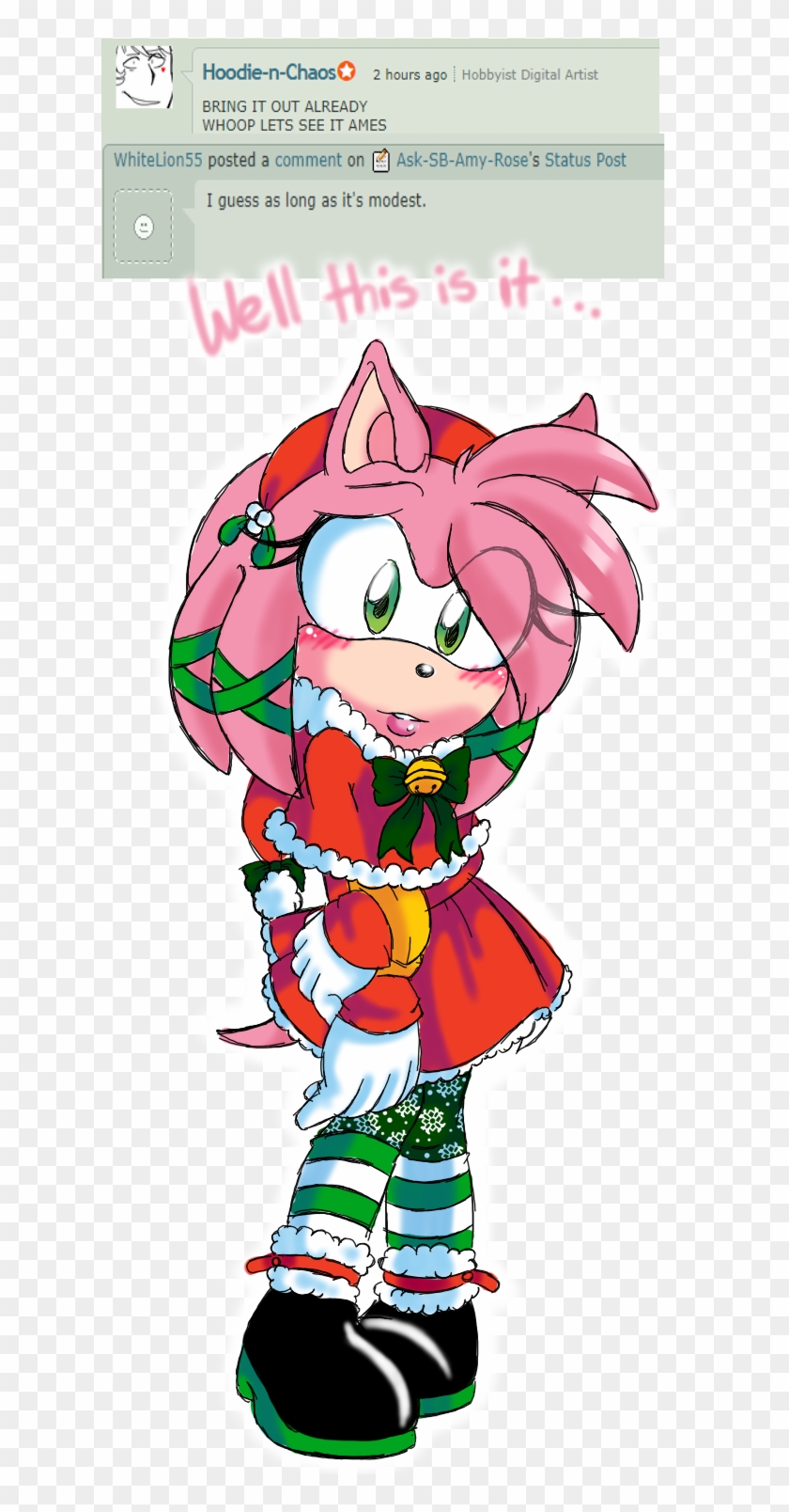 Amy Rose Christmas Clipart #1610988