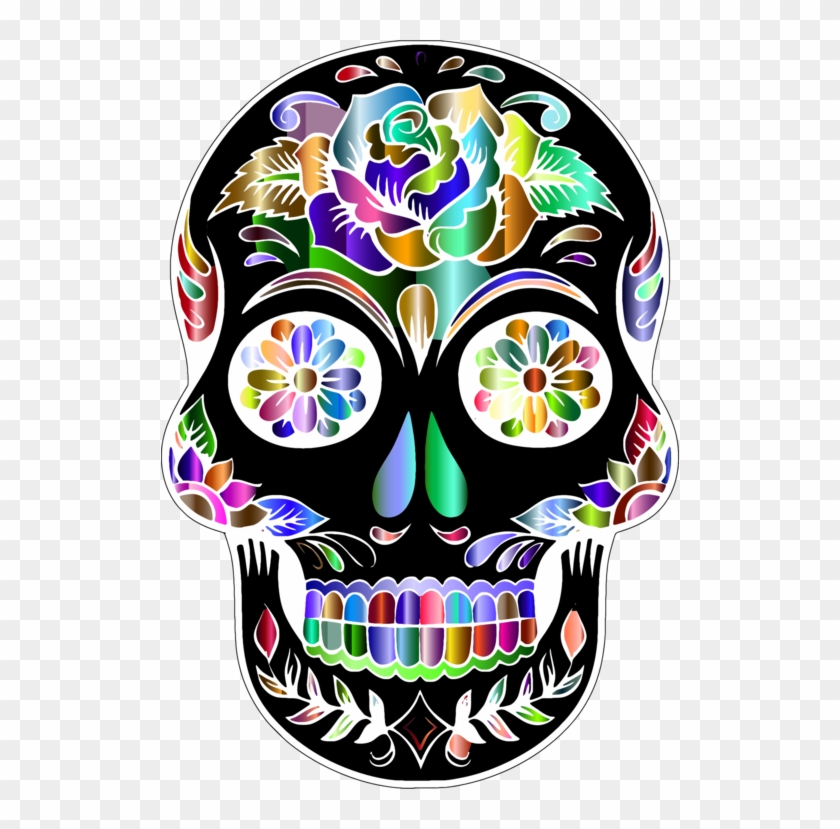Calavera Skull Computer Icons - Day Of The Dead Silhouette Clipart #1611199