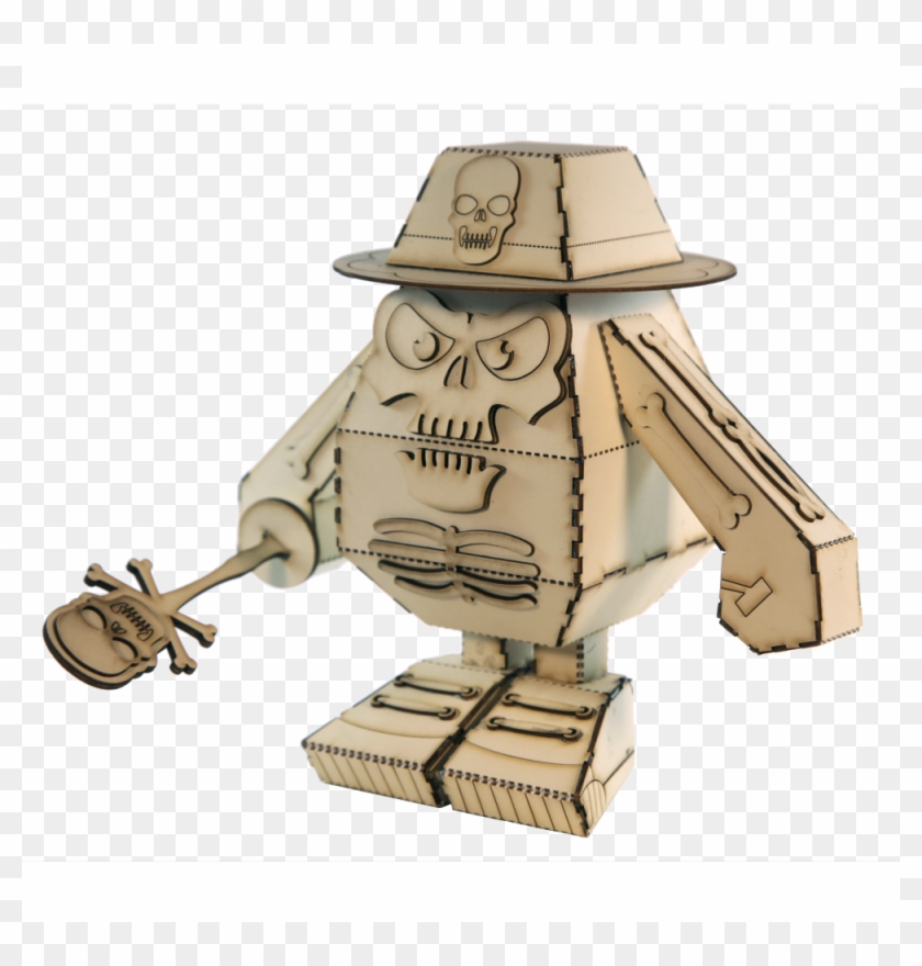 Dia De Los Muertos Square Headz Robot Kit Skully - Dia De Muertos Robots Clipart