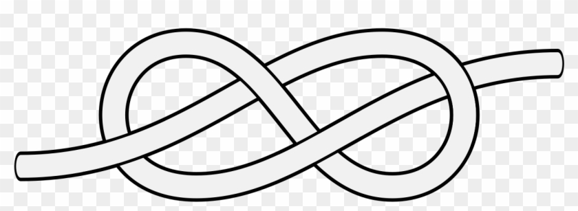 Cavendish Knot Or Savoy Knot - Line Art Clipart #1612114