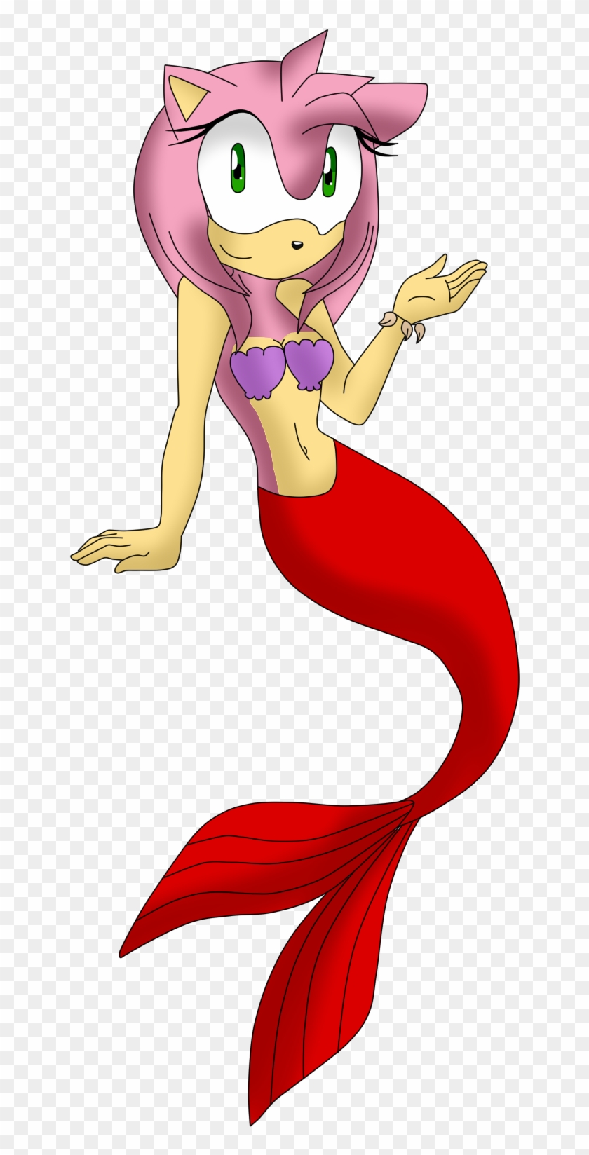 Pc Mermaid Amy Rose By Miss-aquatic - Amy Rose Mermaid Clipart #1612115