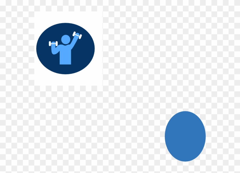 Blue Workout Man Svg Clip Arts 600 X 526 Px - Png Download